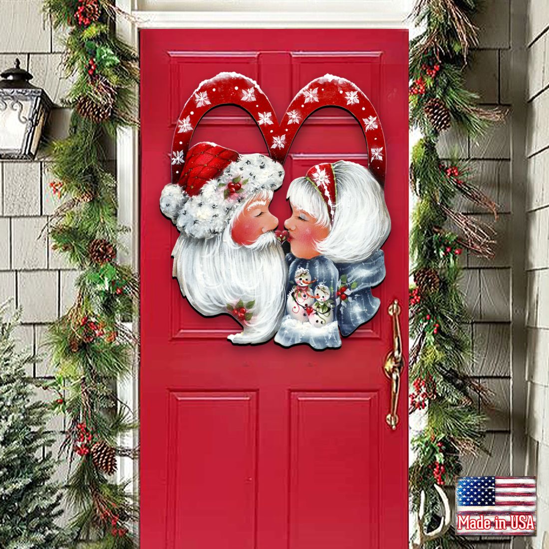 Merry Kissmas! Holiday Door Decor by Jamie Mills-Price - Christmas Decor - 8457514H