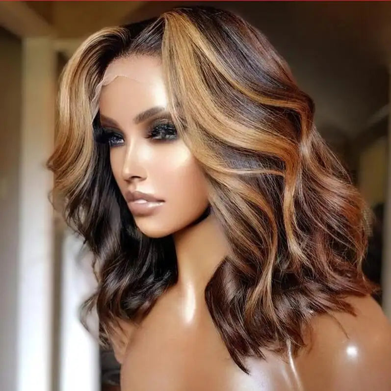 High Temperature Silk Mid-section Medium-length Curly Hair Women's Wig - Lootquake