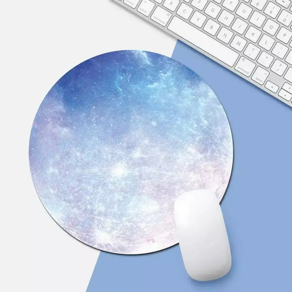 Space Round Mouse Pad PC Gaming Non Slip Mice Mat For Laptop Notebook Computer Gaming Mouse Pad - Lootquake