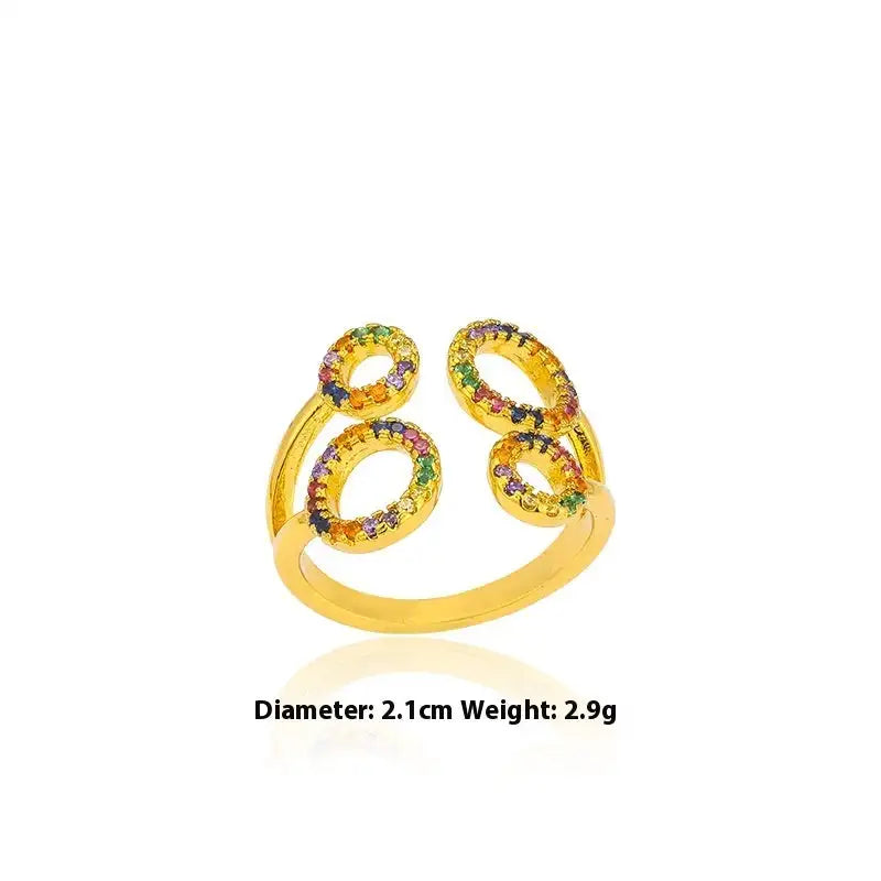 European And American Fashion And Fully-jewelled Hollow Butterfly Opening Ring Women - Lootquake