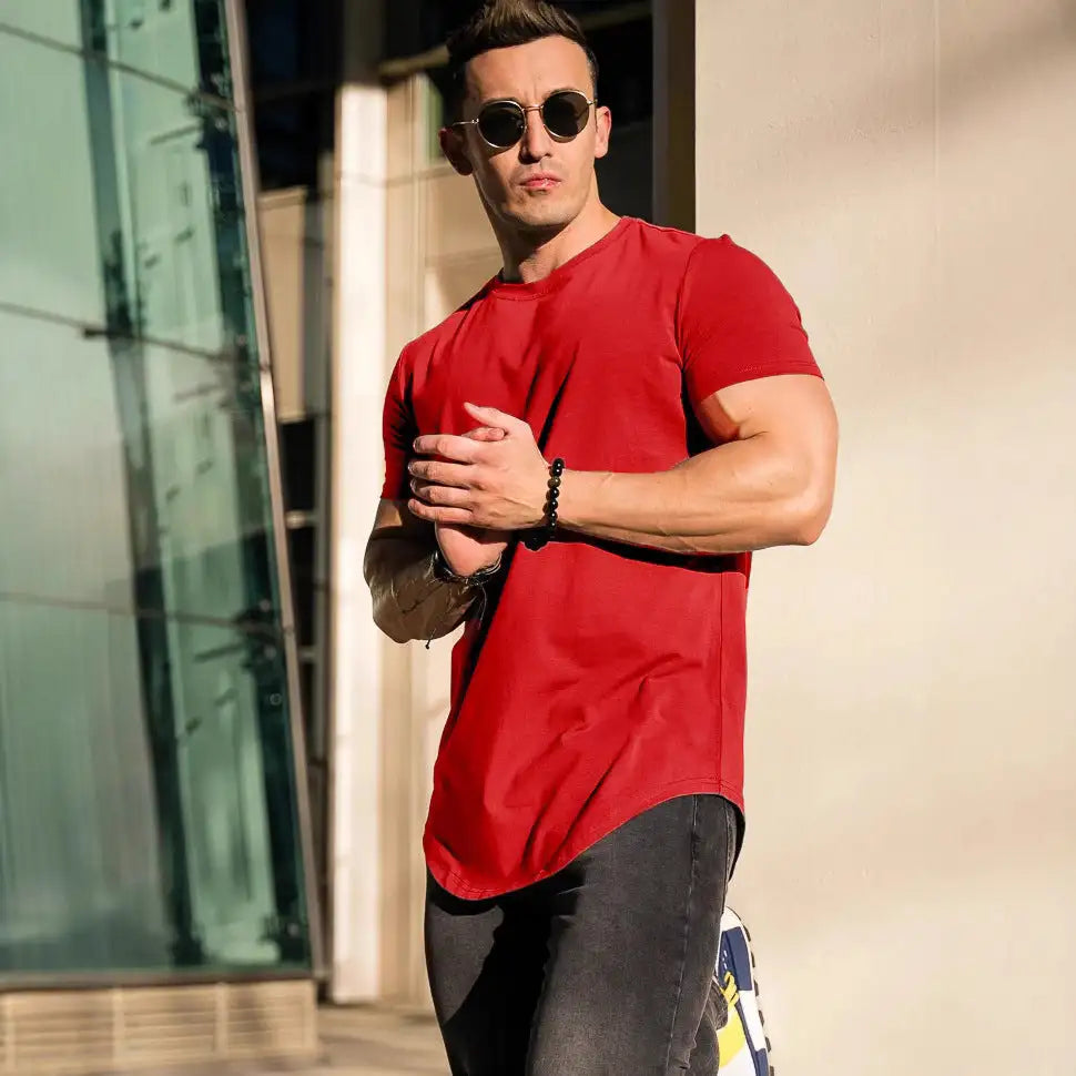 Men's Casual Short-sleeved Sports Fitness T-shirt - Lootquake
