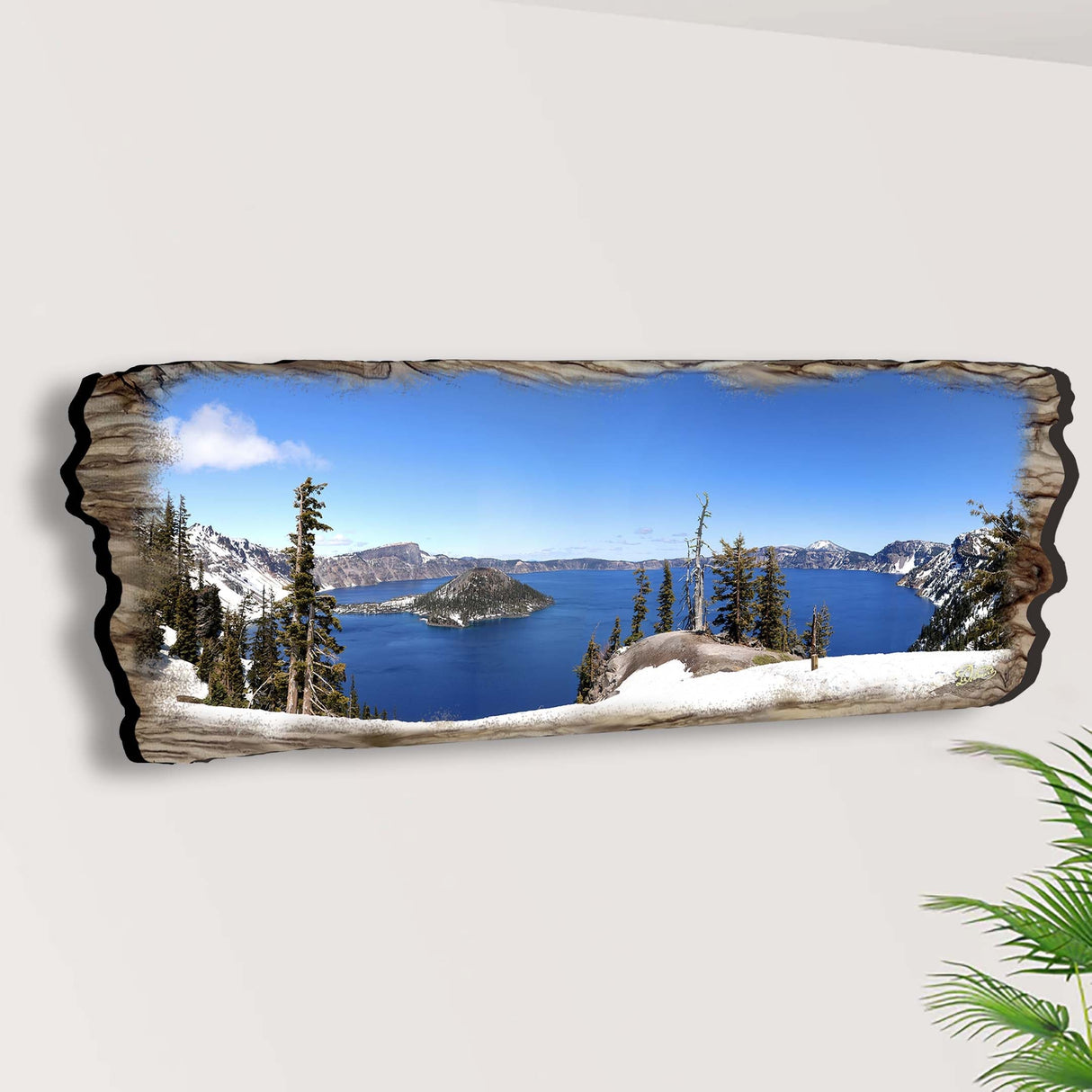 Arte mural de madera con vista al lago de G. DeBrekht Coastal Decor - 8491107W
