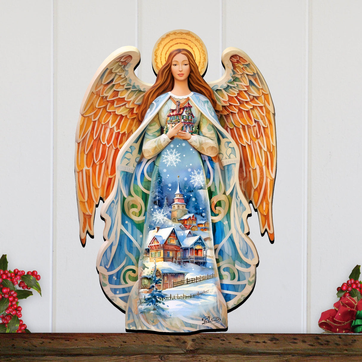 Blessing Home Angel Holiday Door Decor by G. Debrekht - Christmas Decor - 8611021H