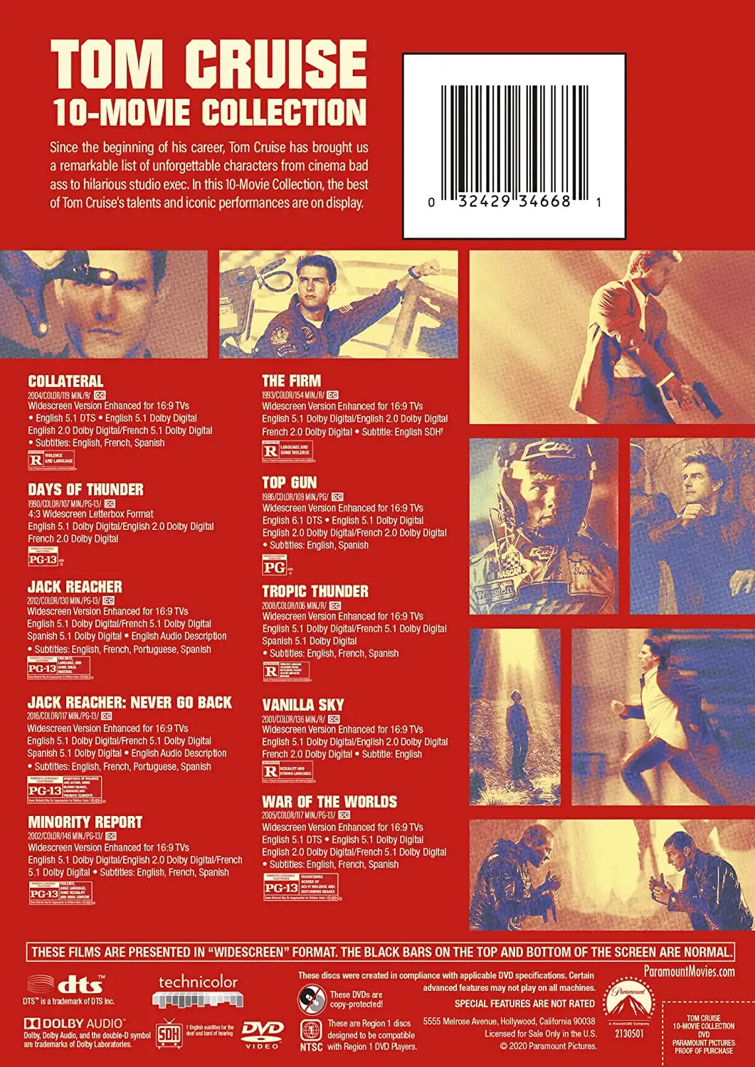 Tom Cruise: 10-Movie Collection (DVD) - Lootquake