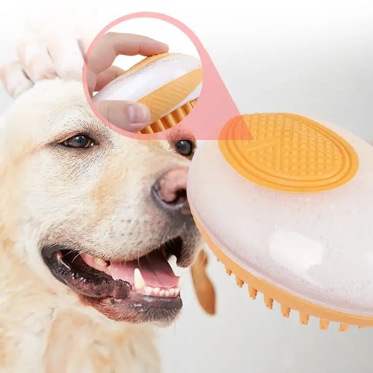 Dog Cat Bath Brush 2-in-1 Pet SPA Massage Comb Soft Silicone Pets Shower Hair Grooming Cmob Dog Cleaning Tool Pet Products - Lootquake