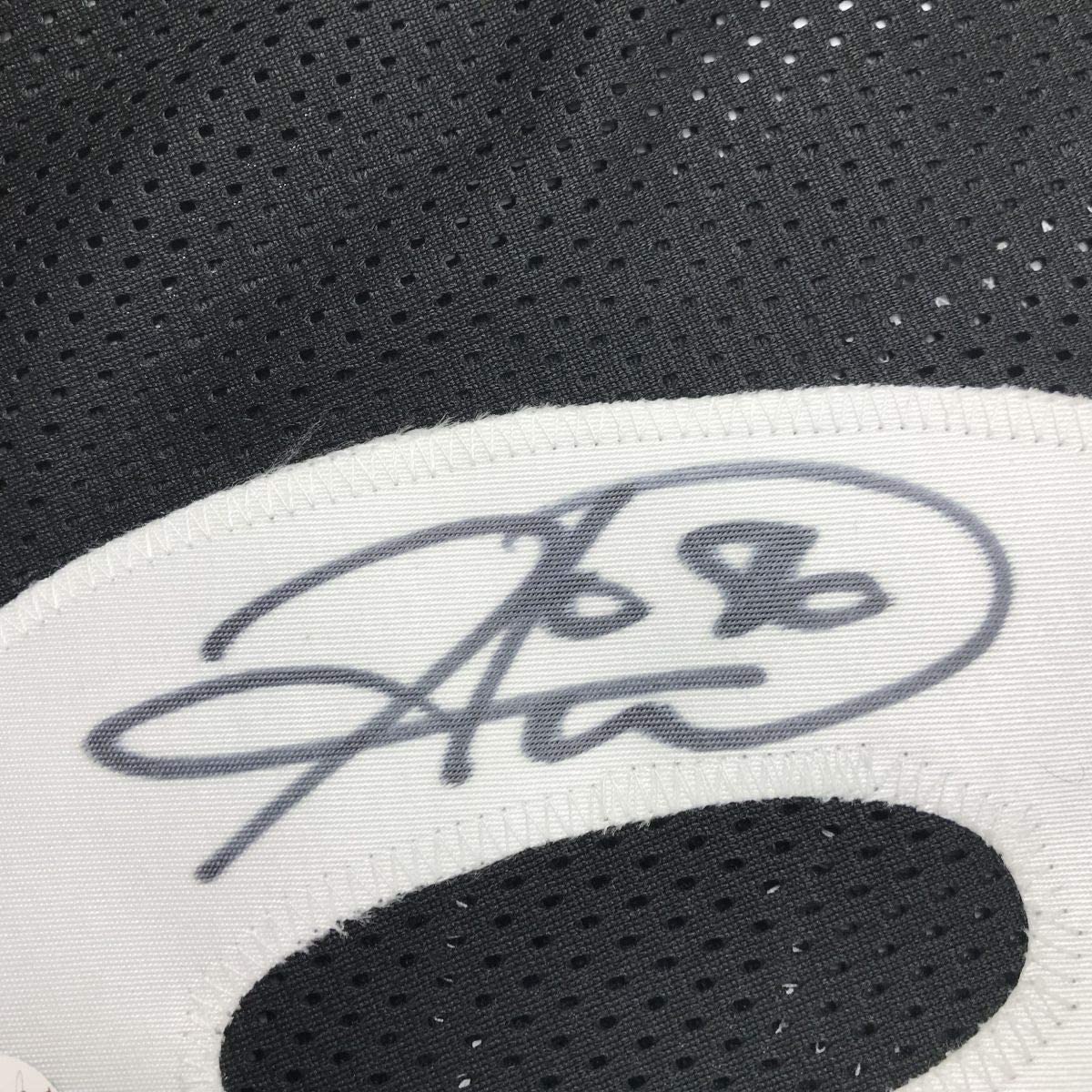 Camiseta de fútbol americano negra de Pittsburgh autografiada/firmada por Hines Ward (JSA COA)