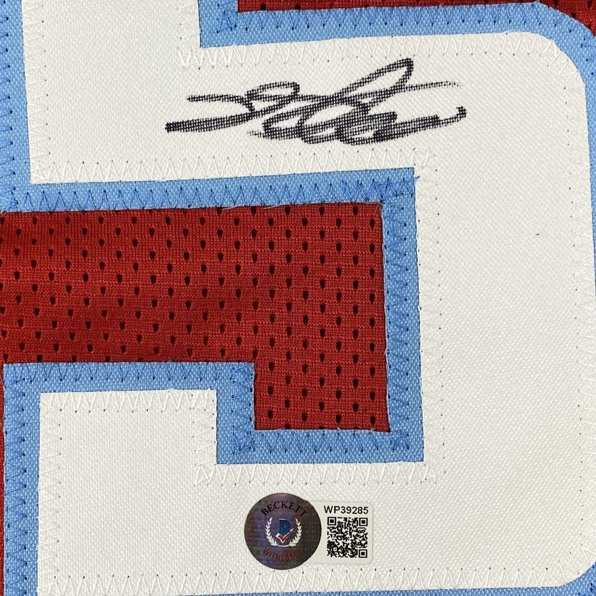 Camiseta de baloncesto enmarcada, autografiada y firmada por De'Aaron Fox, edición Sacramento Red City, 35 x 39, Beckett BAS COA