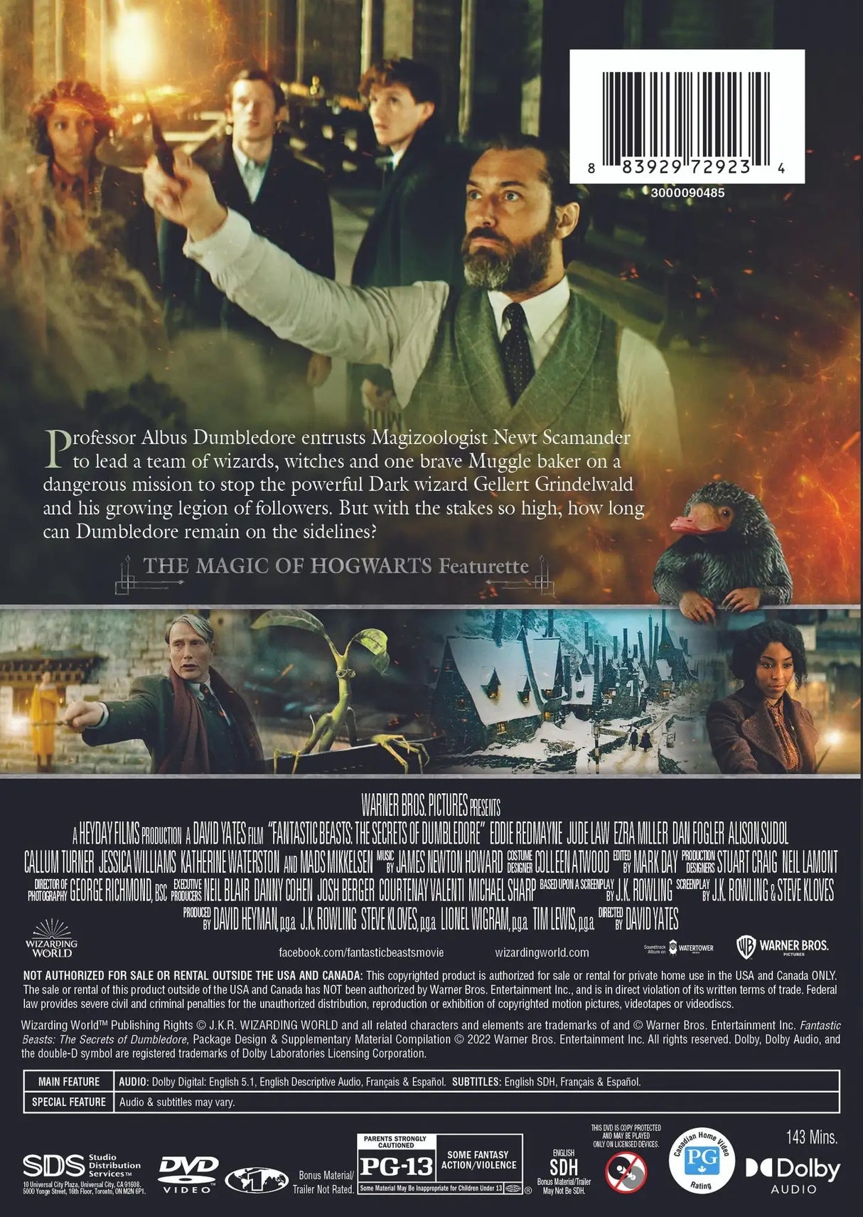 Fantastic Beasts: The Secrets of Dumbledore (DVD) - Lootquake