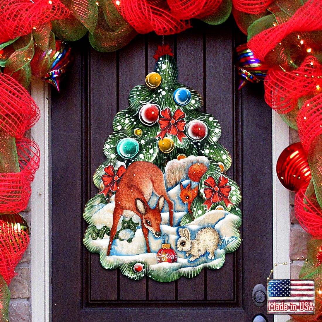 Decoración navideña para puerta con árbol de Navidad de G. DeBrekht - Decoración navideña - 8119182H