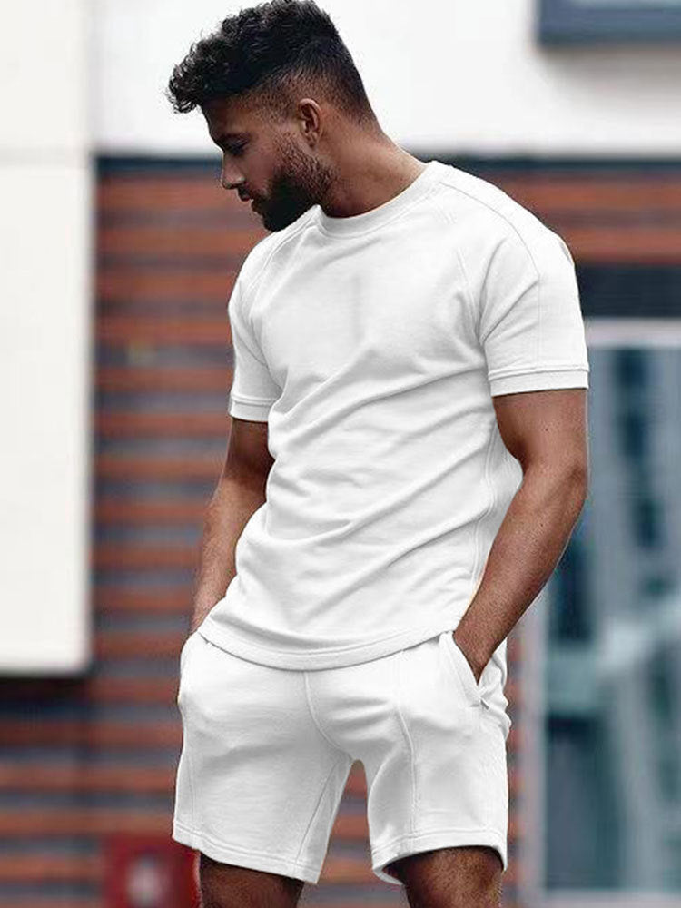 Men's Casual Short Sleeve T-Shirt Sports Suit - Lootquake