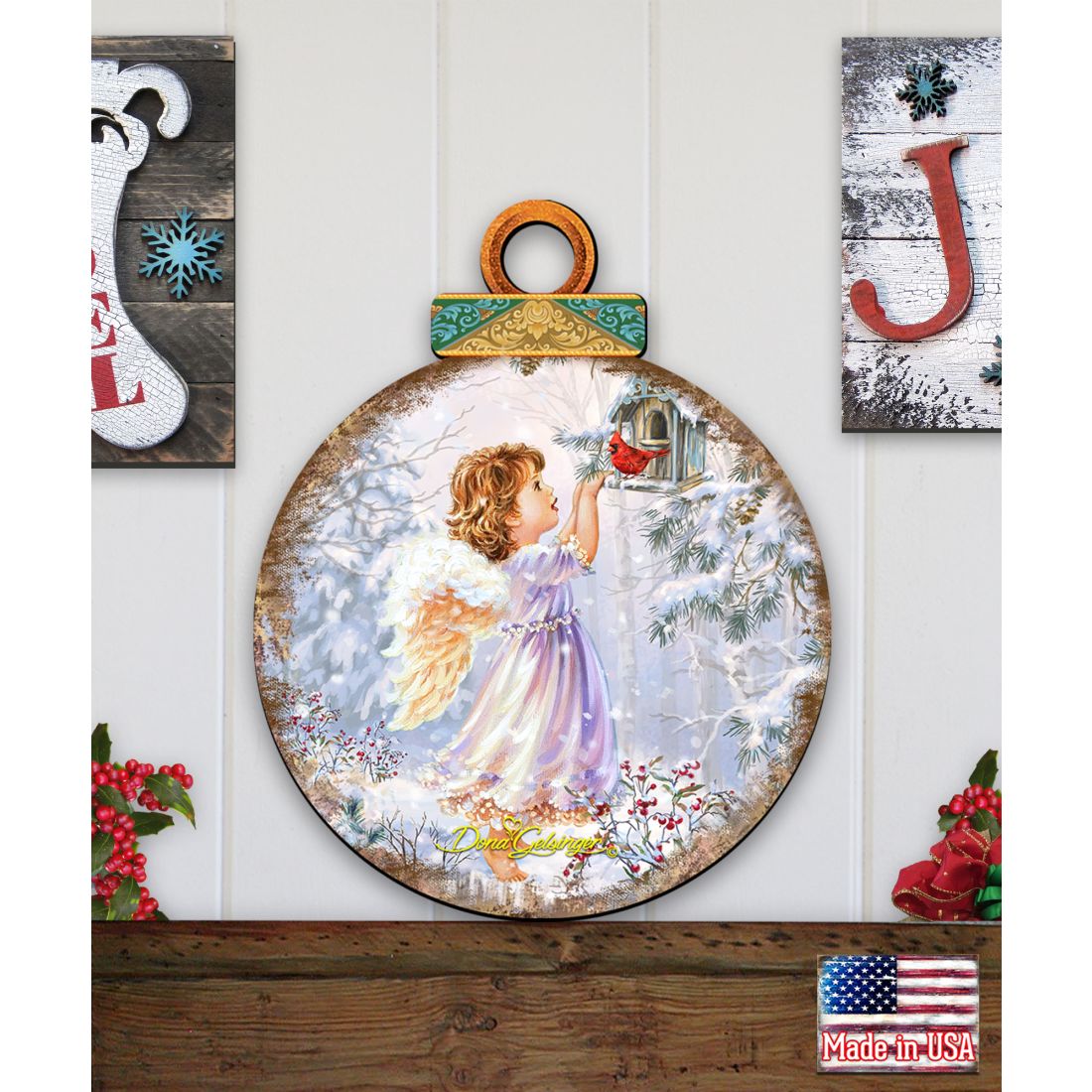 Little Christmas Joy Christmas Door Decor by D. Gelsinger - Christmas Santa Snowman Decor - 8121118H-1622