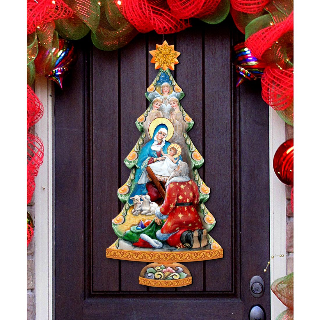 Árbol de la Adoración para la Natividad, decoración para la puerta de la Natividad de G. Debrekht - Decoración navideña de la Natividad - 8128833H