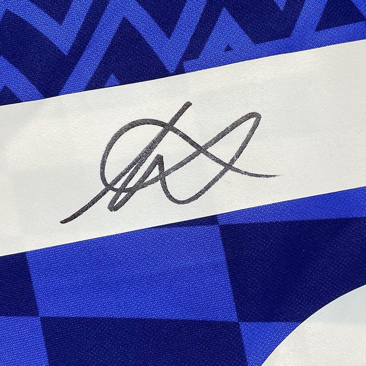 Camiseta de fútbol azul del Chelsea FC Beckett BAS COA, enmarcada, autografiada y firmada, 35 x 39, Mason Mount, 100 % algodón.