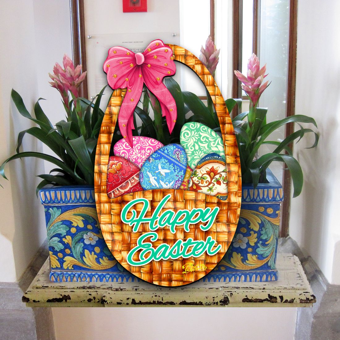 Easter Basket Easter Door Decor by G. DeBrekht - Easter Spring Decor - 8185309H