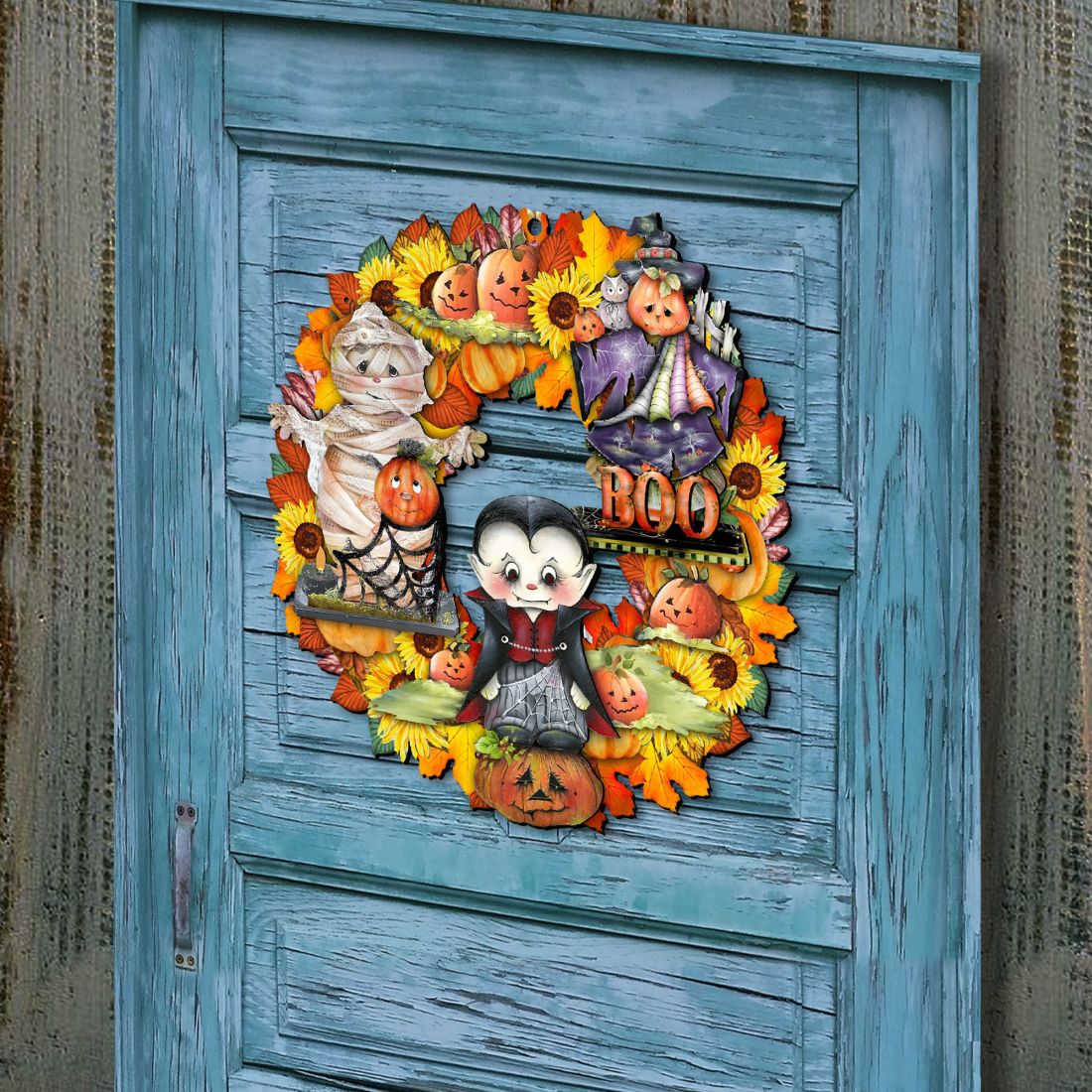 Corona de Halloween para puerta de G. DeBrekht - Decoración de Halloween para Acción de Gracias - 8185316H