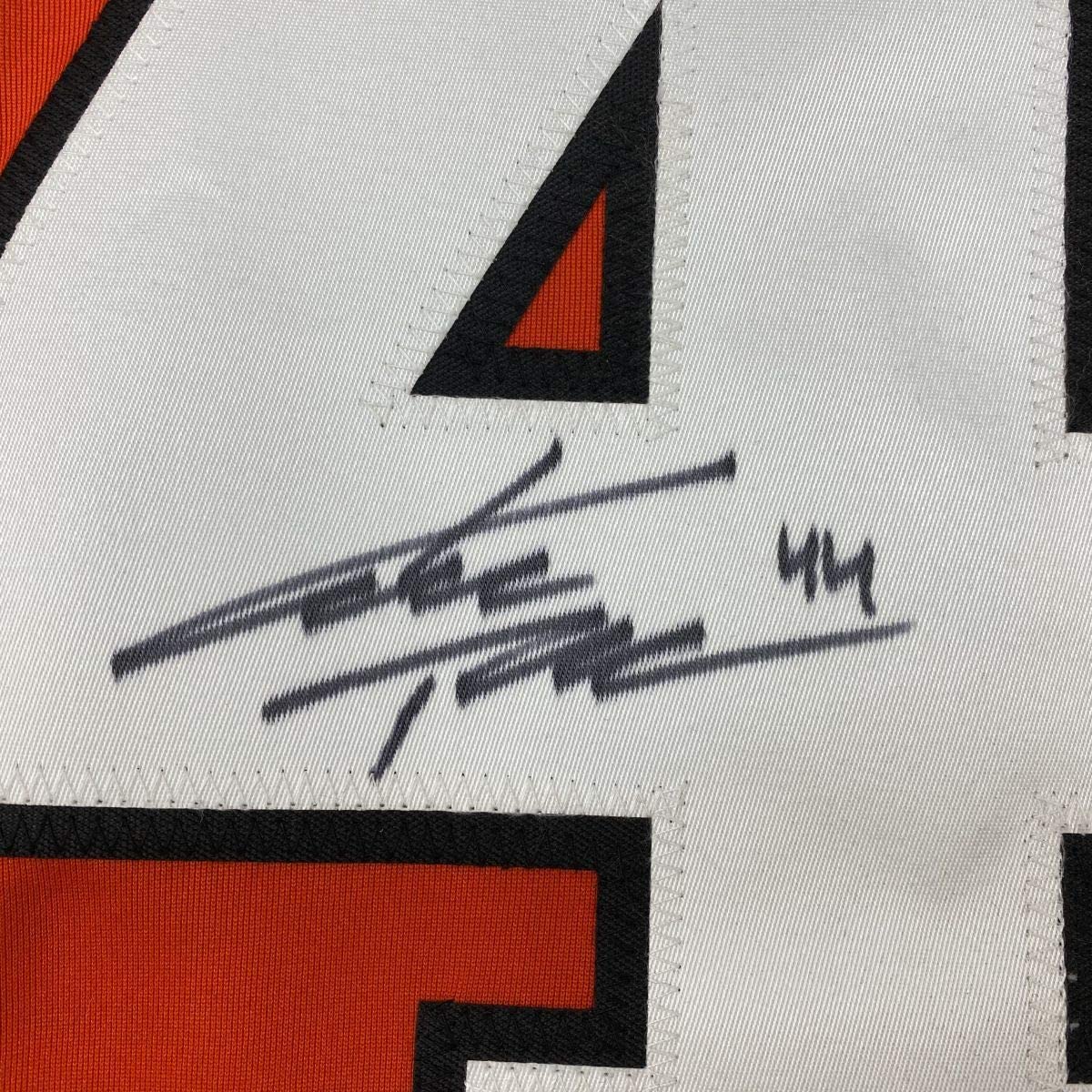 Enmarcado autografiado / firmado Kimmo Timonen 35x39 Philadelphia Orange Hockey Jersey JSA COA