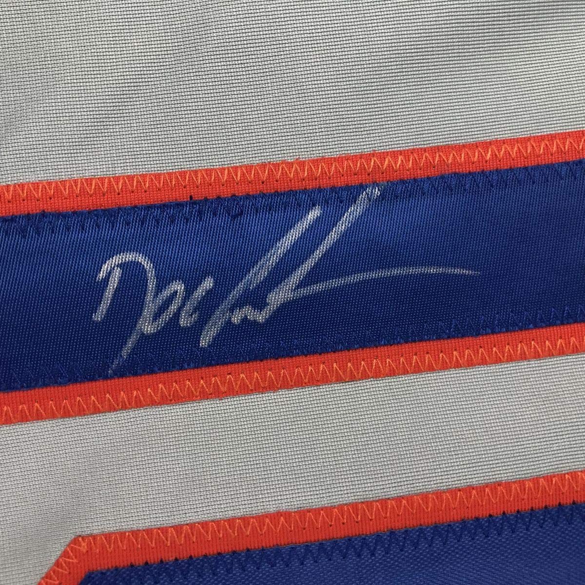 Camiseta de béisbol gris de Nueva York autografiada/firmada por Dwight Doc Gooden (JSA COA)