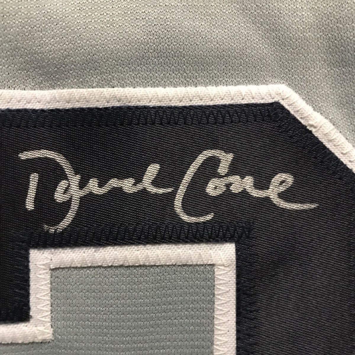 Camiseta de béisbol gris de Nueva York de 35 x 39, enmarcada, autografiada y firmada por David Cone (JSA COA)