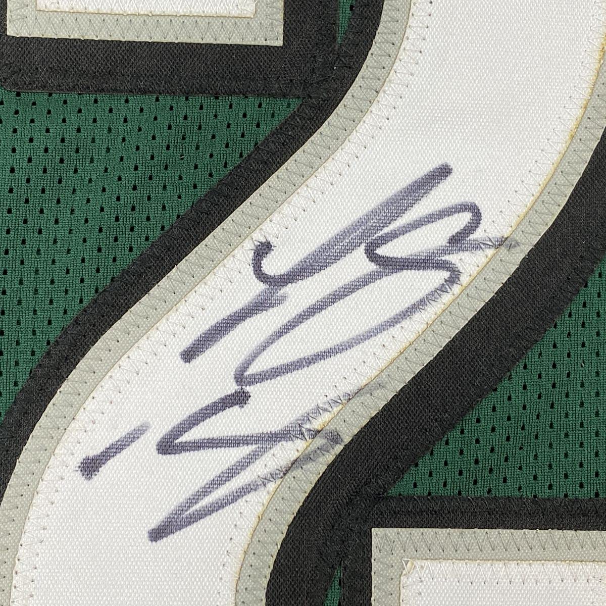 Autographed/Signed LeSean McCoy Philadelphia Green Football Jersey JSA COA