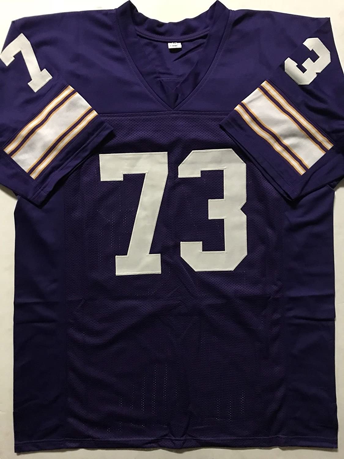 Autographed/Signed Ron Yary HOF 01 Minnesota Purple Football Jersey JSA COA