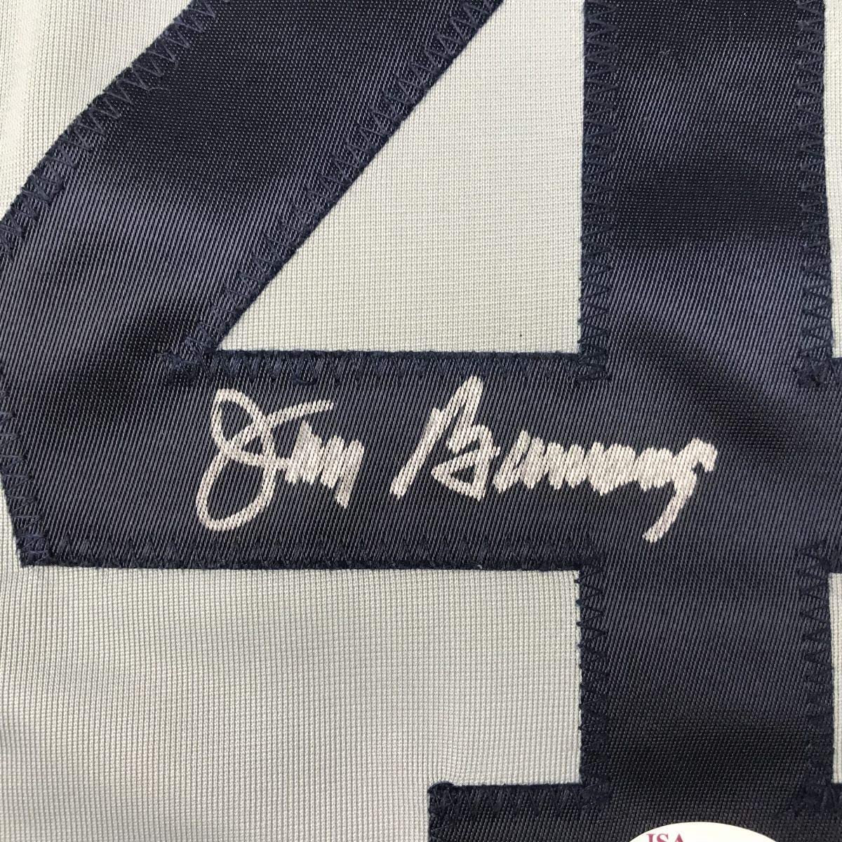 Camiseta de béisbol gris de Detroit autografiada/firmada por Jim Bunning (JSA COA)