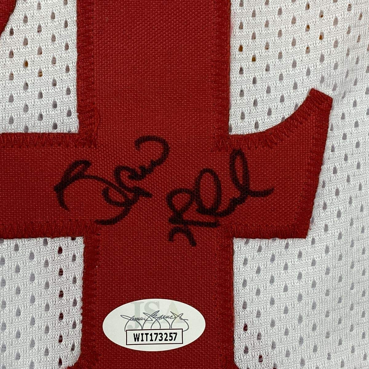Camiseta de baloncesto blanca de Atlanta autografiada/firmada por Spud Webb (JSA COA)