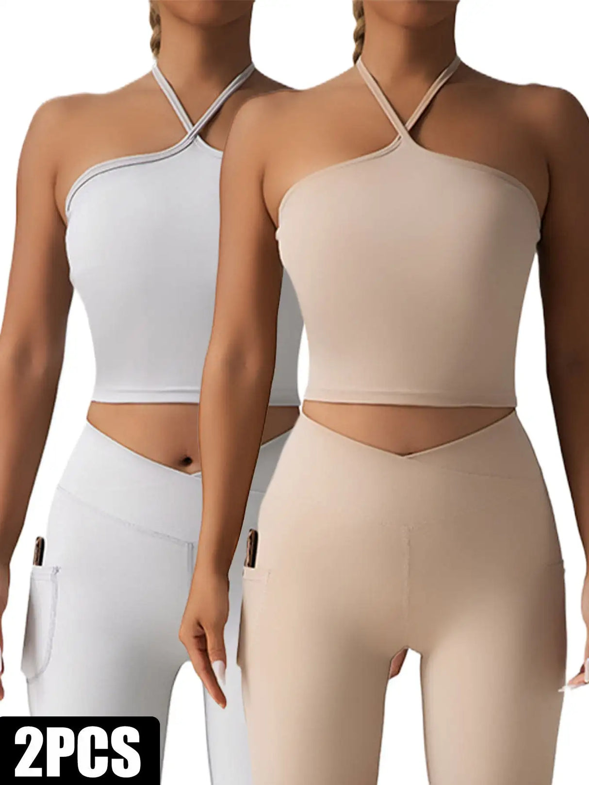 2 Pieces Sports Bra Athletic Running Sports Bra - Lootquake