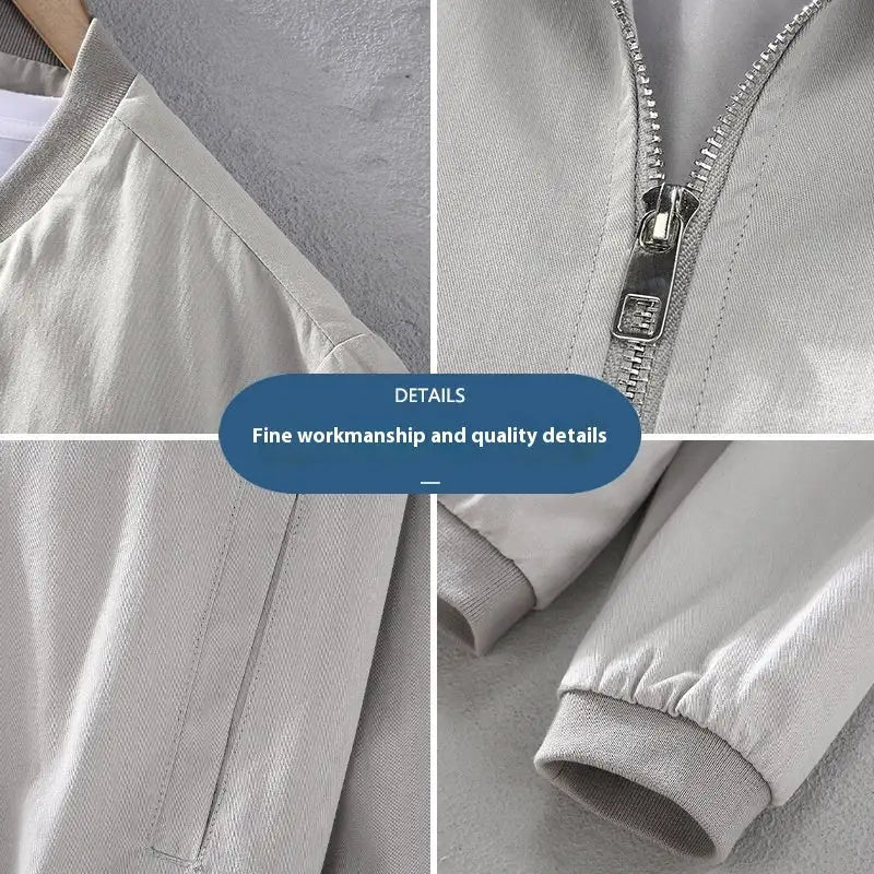Solid Color Simple Jacket Men's Autumn Lightweight - Lootquake
