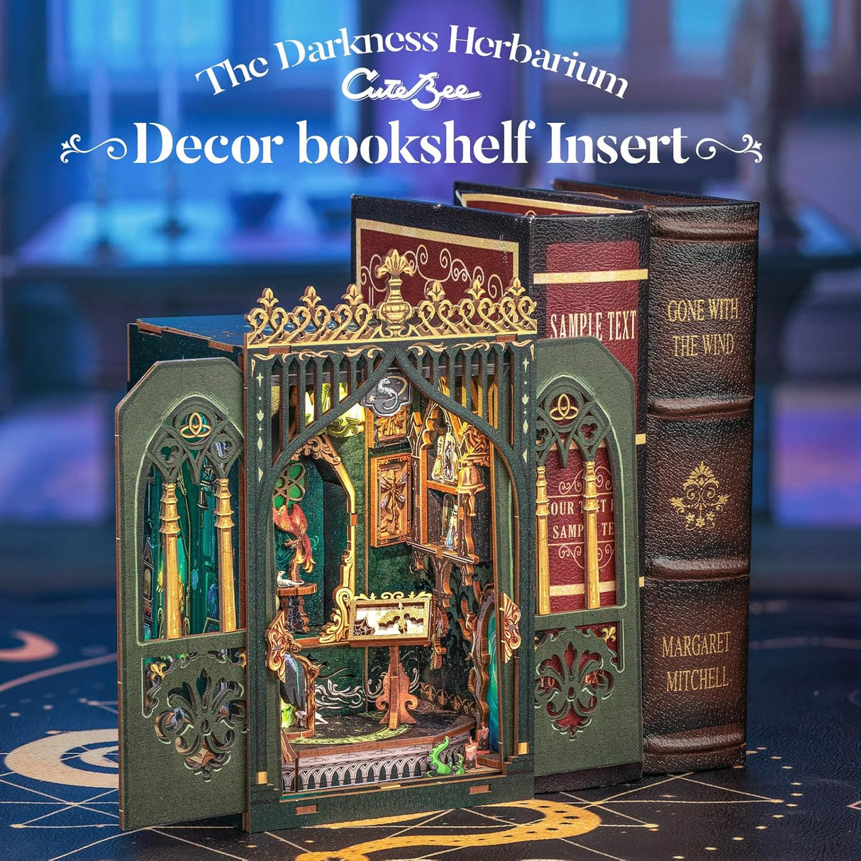 Book Nook Wizardi Miniature - The Darkness Herbarium Roombox Kit-3