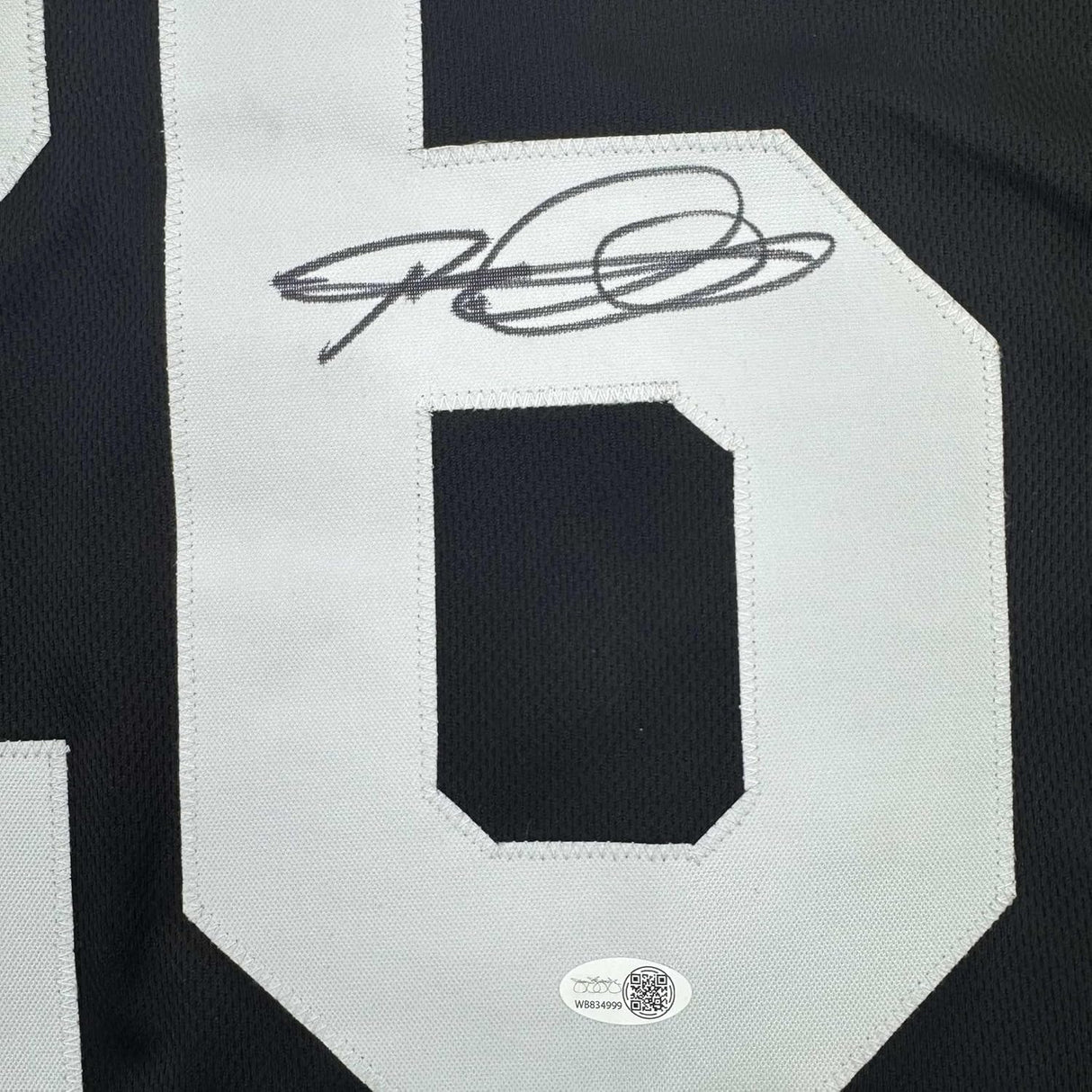 Camiseta de fútbol americano de Pittsburgh, negra, enmarcada, autografiada y firmada por Rod Woodson, 35 x 39, JSA COA