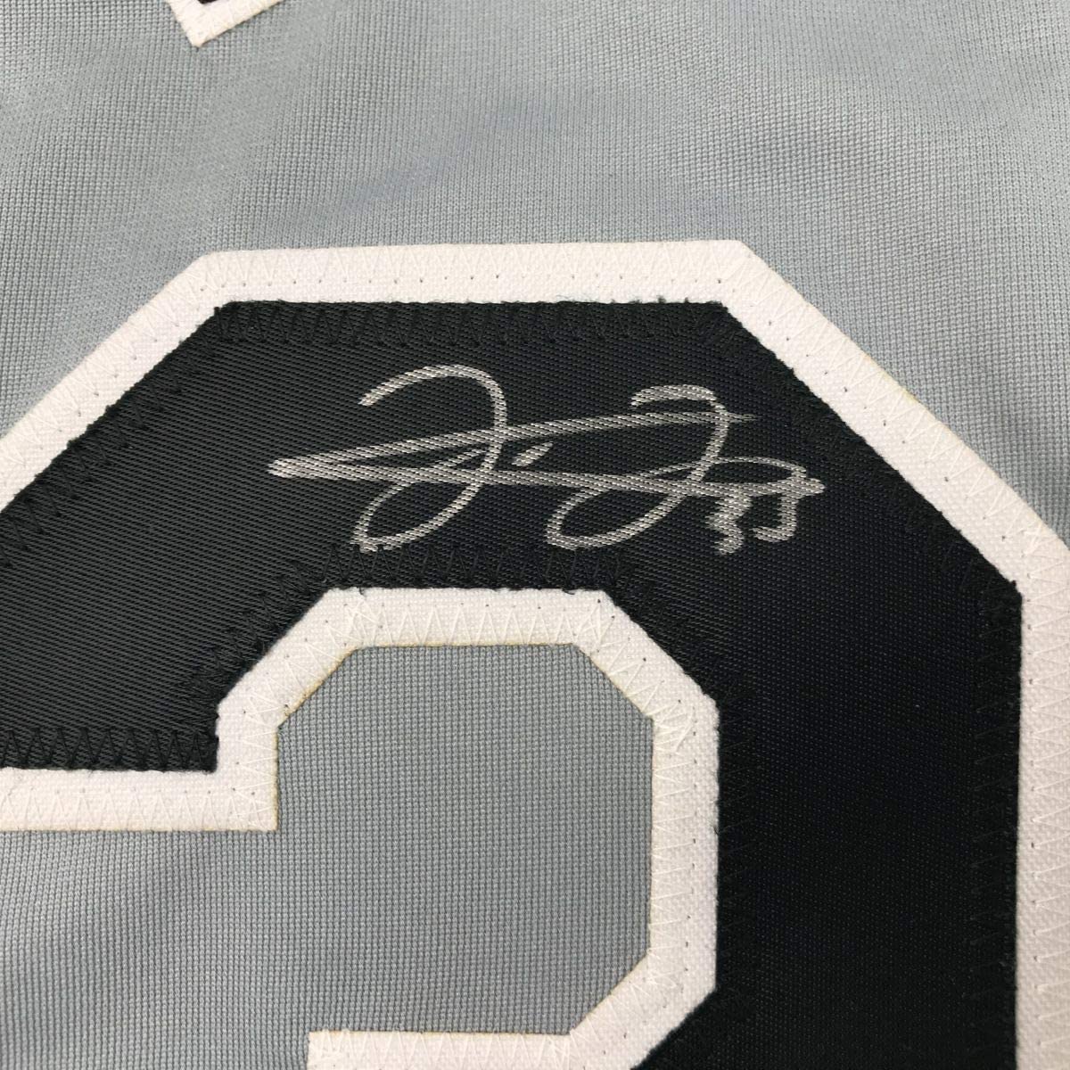 Camiseta de béisbol gris de Chicago autografiada/firmada por Frank Thomas JSA COA