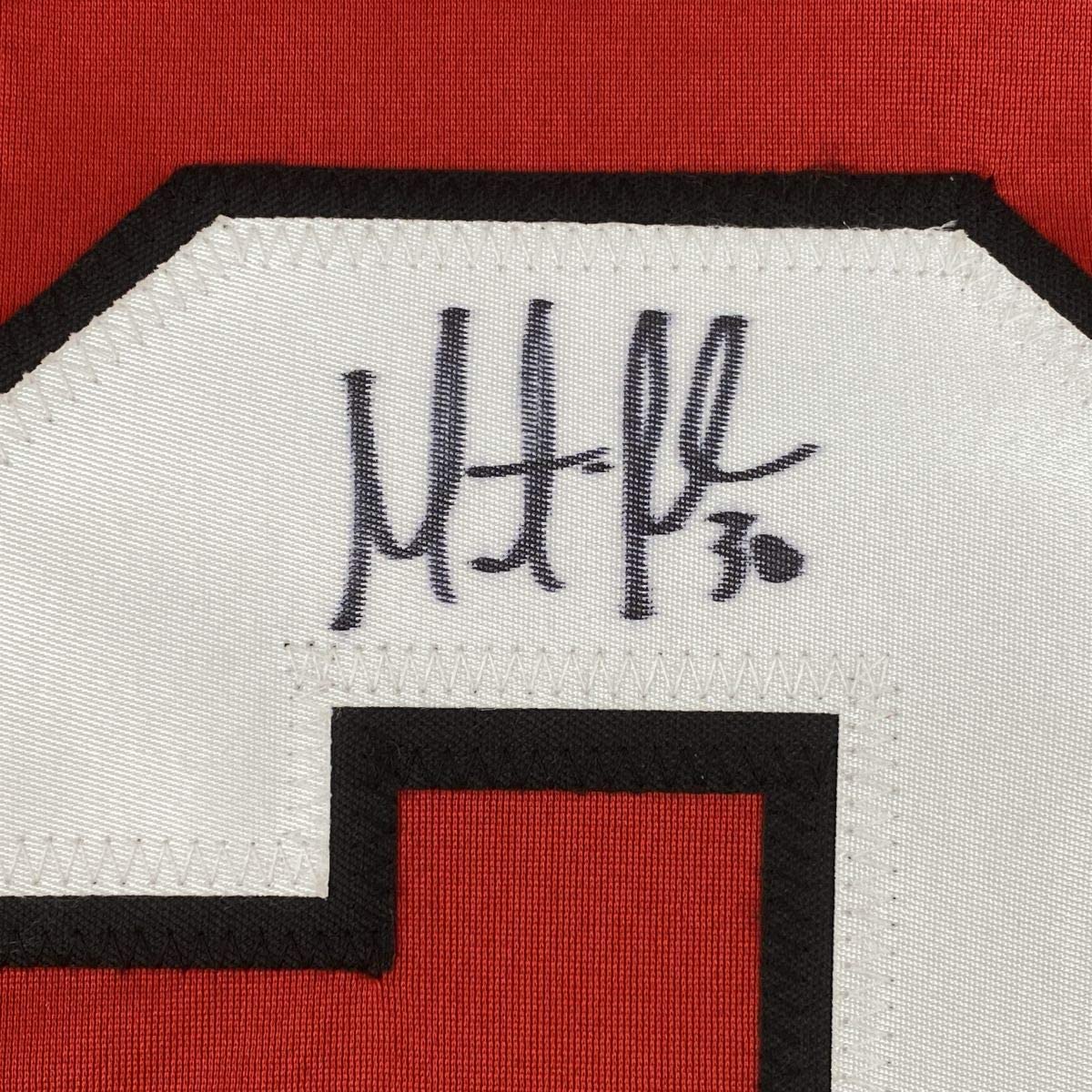 Camiseta de hockey roja de Nueva Jersey autografiada/firmada por Martin Marty Brodeur (JSA COA)