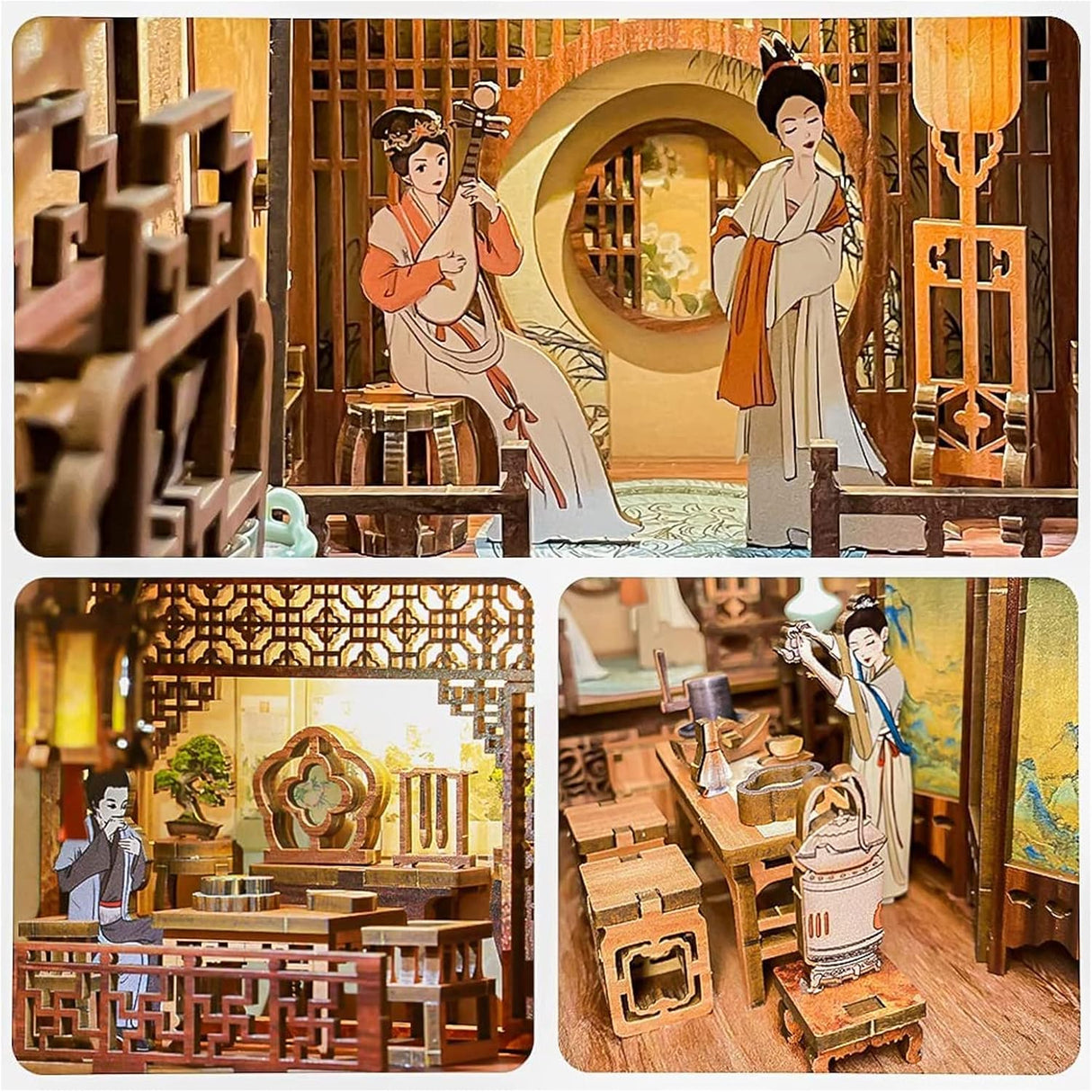 Book Nook Wizardi Miniature - Elegant Song Dynasty Roombox Kit-2