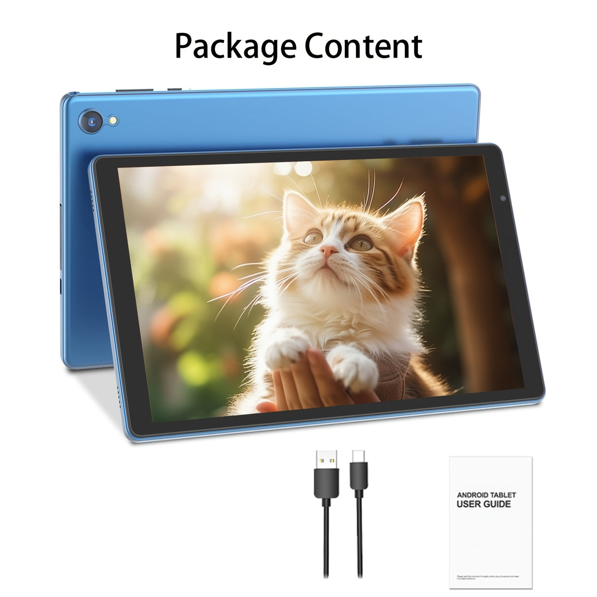 Tablette Android 12 10 pouces : processeur quad-core, 32 Go de stockage ROM (extensible jusqu'à 1 To), 2 Go de RAM, écran IPS HD 1280 x 800, appareil photo 2 MP + 2 MP, batterie 6 000 mAh, double caméra HD, Wi-Fi 6