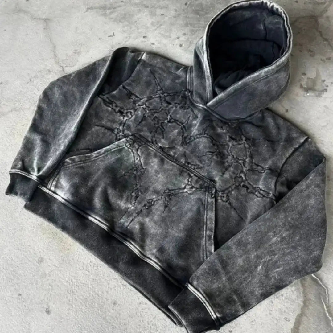 Casual Letter Explosion Print Men's Hoodie - Lootquake