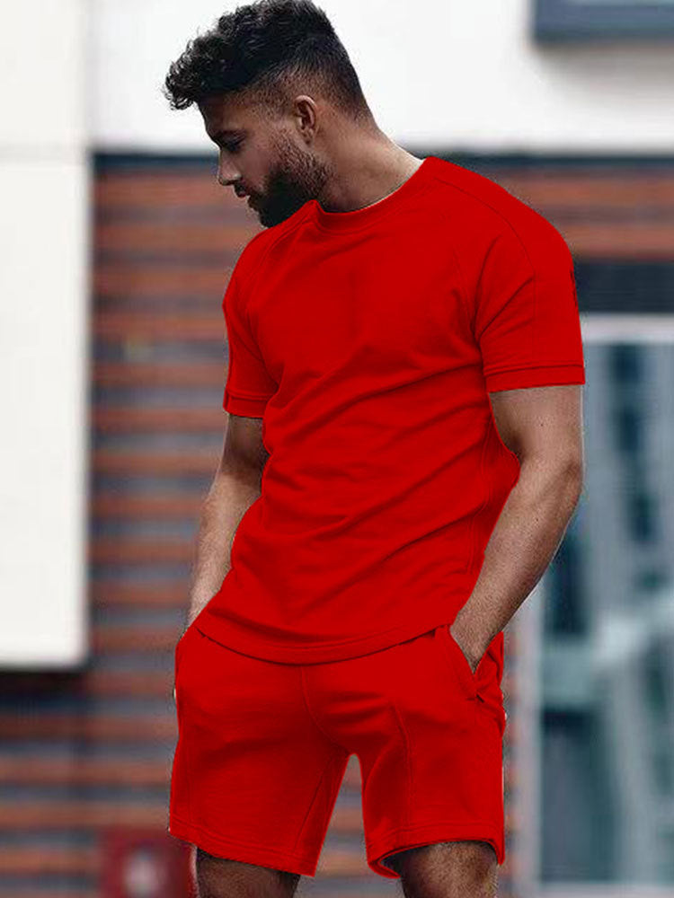 Men's Casual Short Sleeve T-Shirt Sports Suit - Lootquake