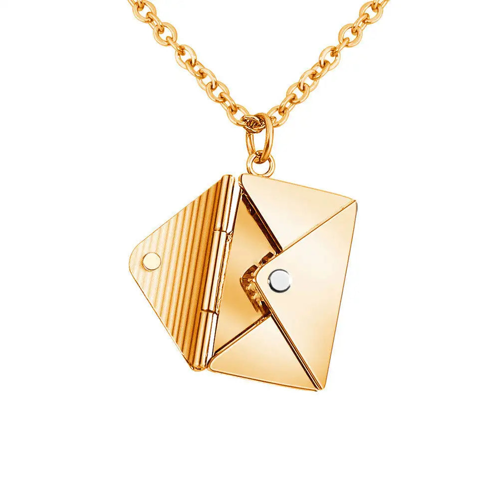 Fashion Jewelry Envelop Necklace Women Lover Letter Pendant Best Gifts For Girlfriend - Lootquake