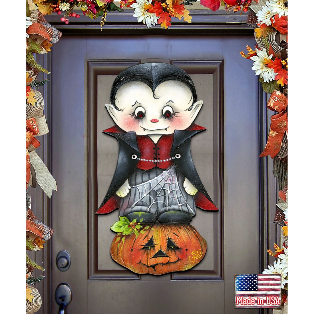 Dracula Halloween Door Decor by Jamie Mills-Price - Thanksgiving Halloween Decor - 8457401H