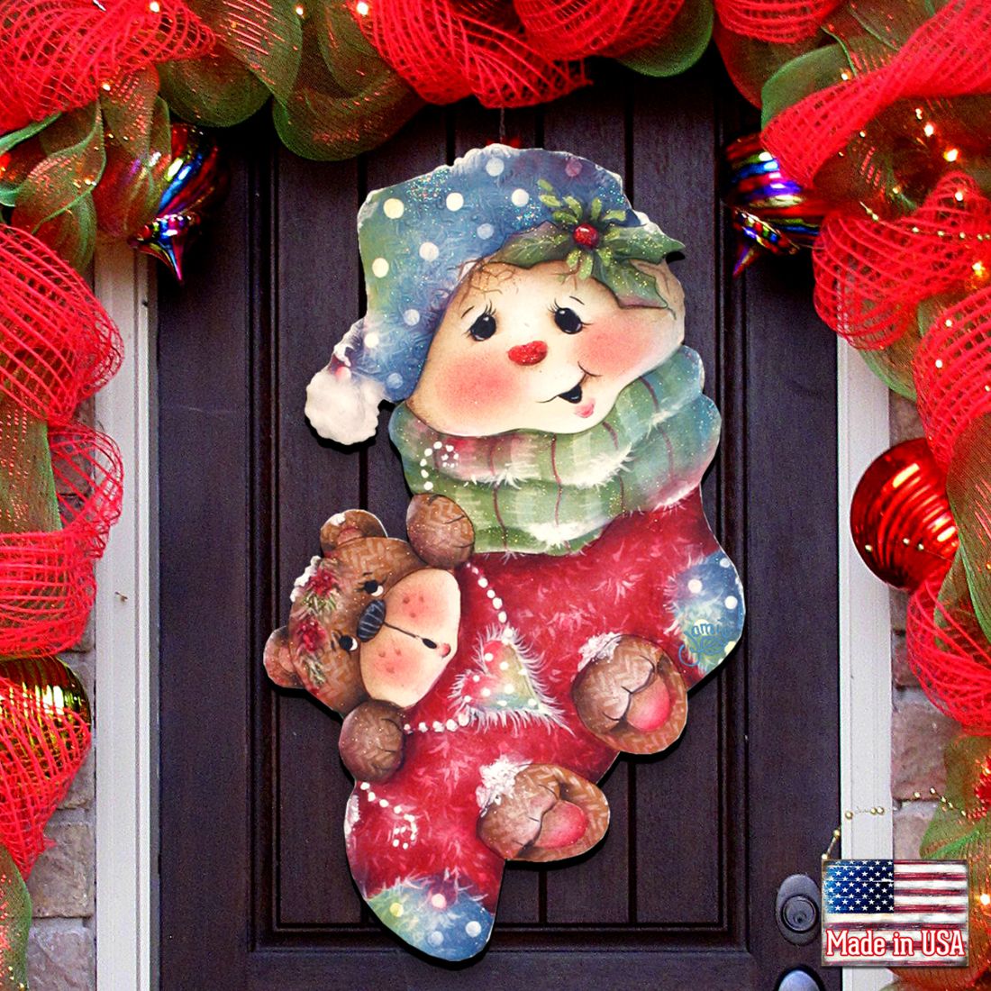 Christmas Bearly Holiday Door Decor by Jamie Mills-Price - Christmas Decor - 8457501H