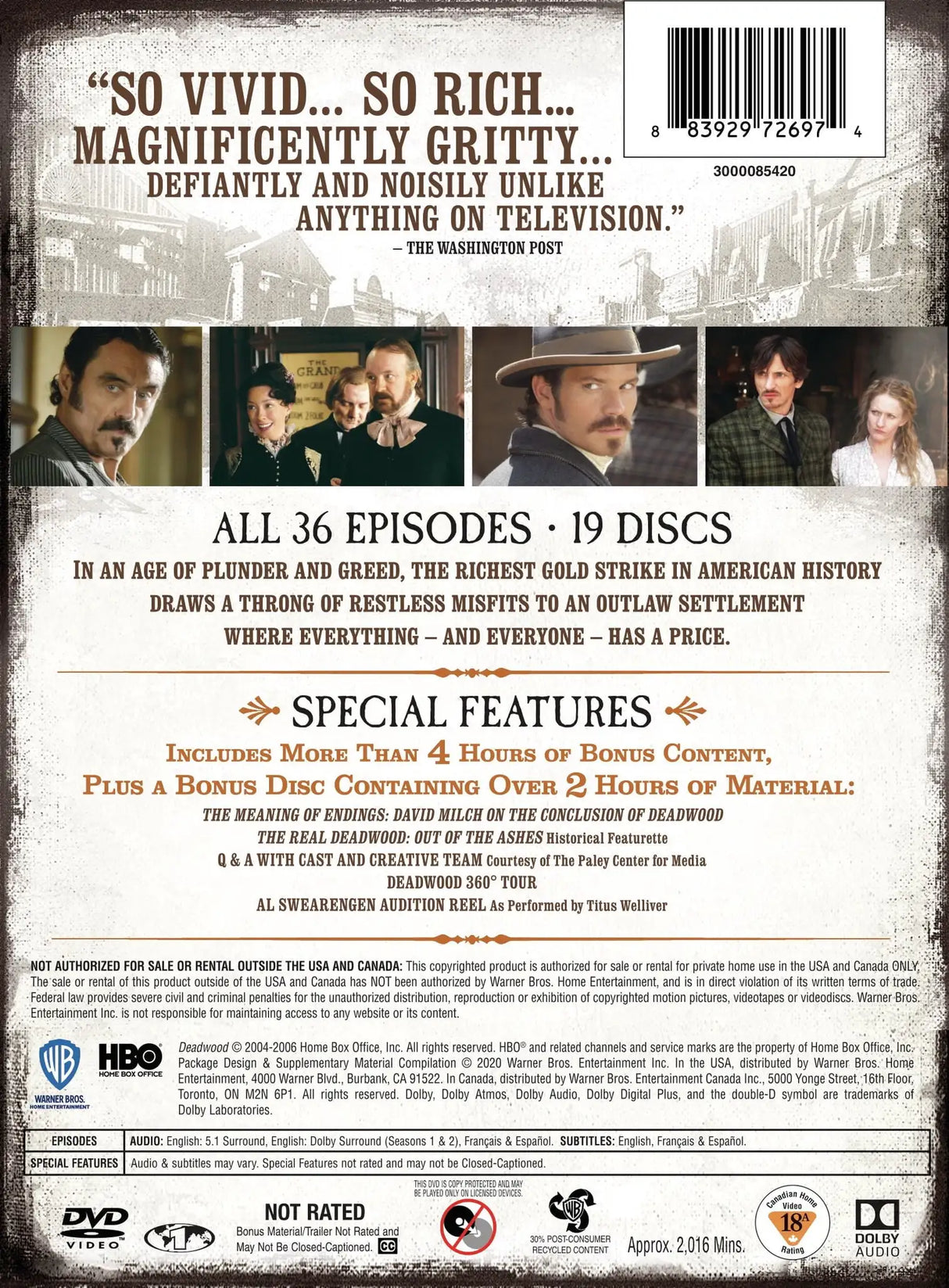 Deadwood: The Complete Series (DVD) - Lootquake