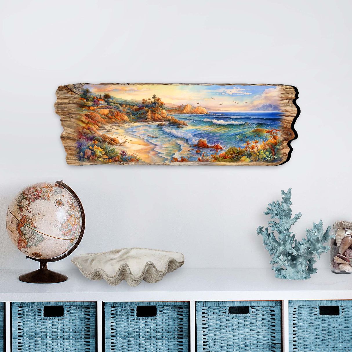 Coastal View Wooden Wall Art by G. DeBrekht Coastal Décor - 8491101W