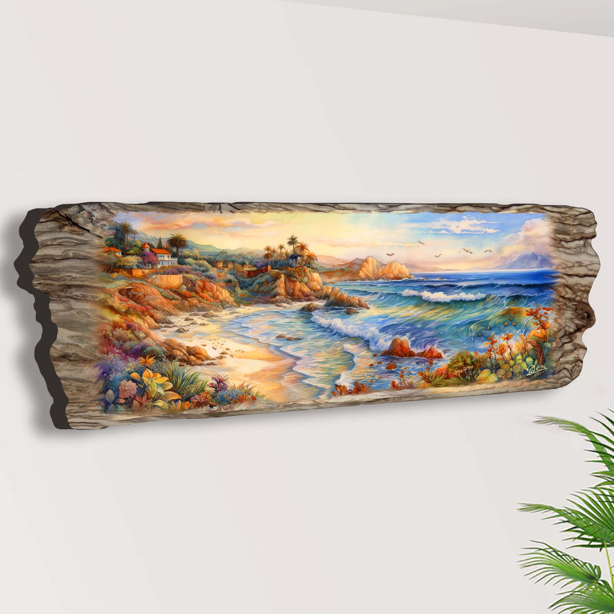 Coastal View Wooden Wall Art by G. DeBrekht Coastal Décor - 8491101W