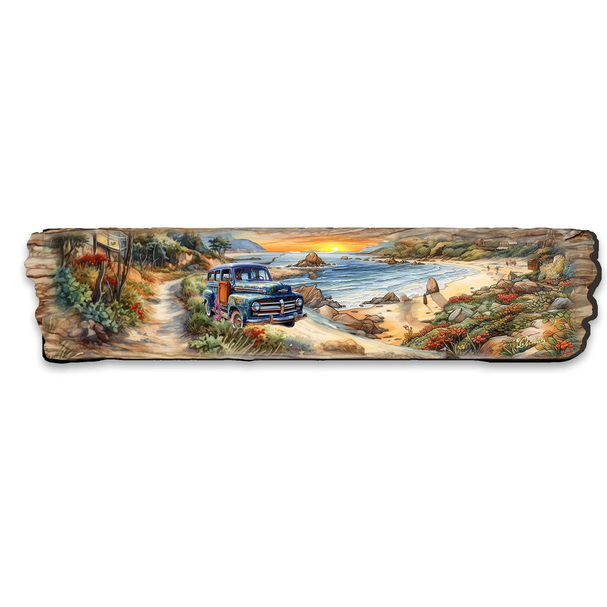 Coastal Sunrise Wooden Wall Art by G. DeBrekht Coastal Décor - 8491111W