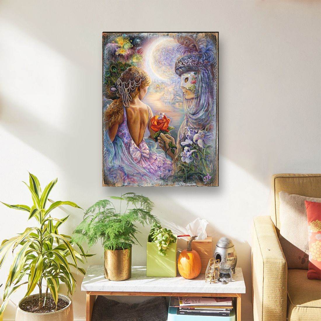 Maqui of Love Fantasy Wooden Wall Art by Josephine Wall - Fantasy Décor - 852148-JW