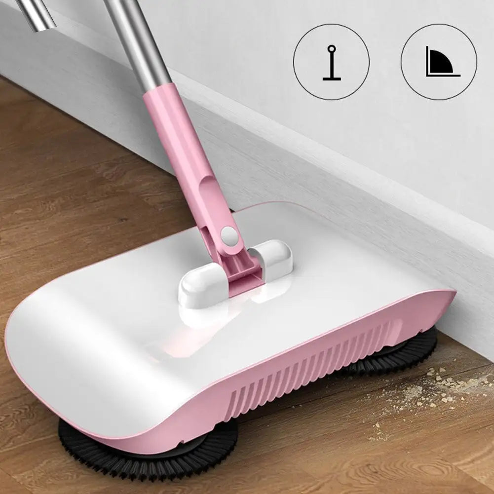 Hand Push Sweeper Household Broom Dustpan Mop Floor All-in-one Machine Gift Mop Sweeper - Lootquake