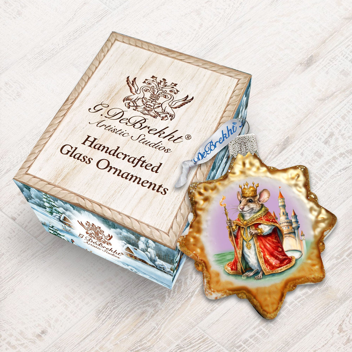 Mouse King Mercury Glass Ornaments by G. Debrekht - Christmas Decor - 776025