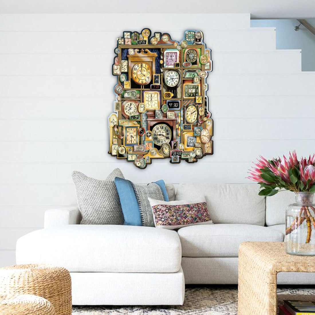 Arte de pared caprichoso "Dictando la hora" de Laura Seeley - Decoración infantil Love Family - 8513014-LS