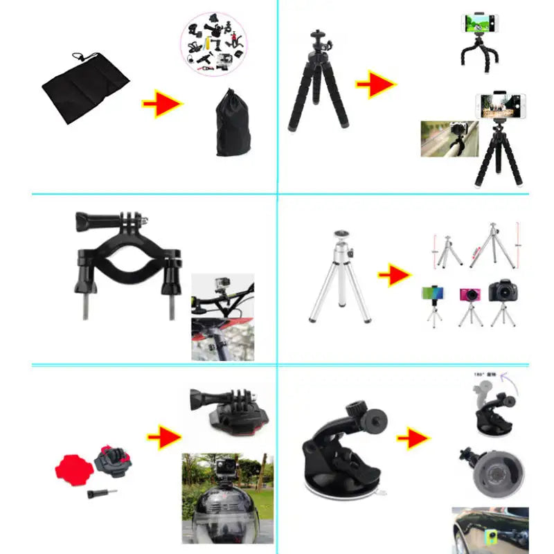 Sports Camera Accessories Set Photography Accessories - Lootquake