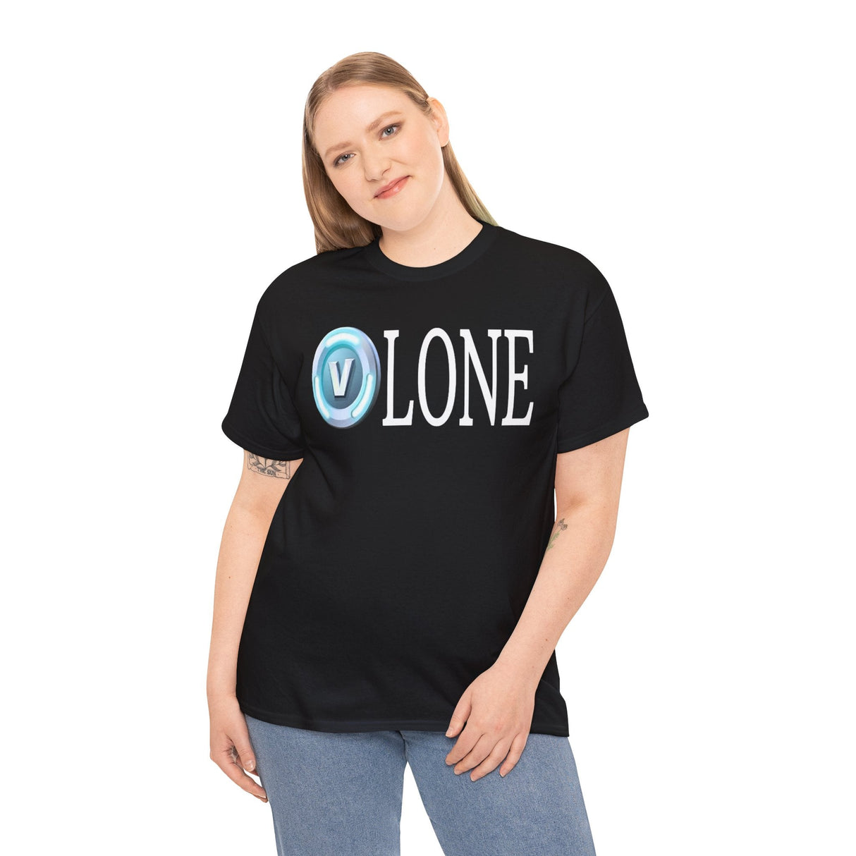 Camiseta divertida con estampado doble de V-Bucks de Fortnite estilo V-Lone - Camiseta de meme gamer