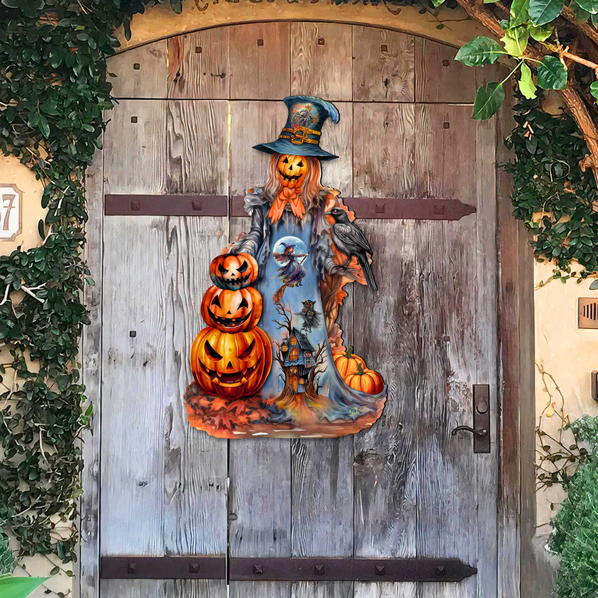 Halloween Pumpkin Holiday Door Décor by G. DeBrekht - Halloween Décor - 8652796H-1